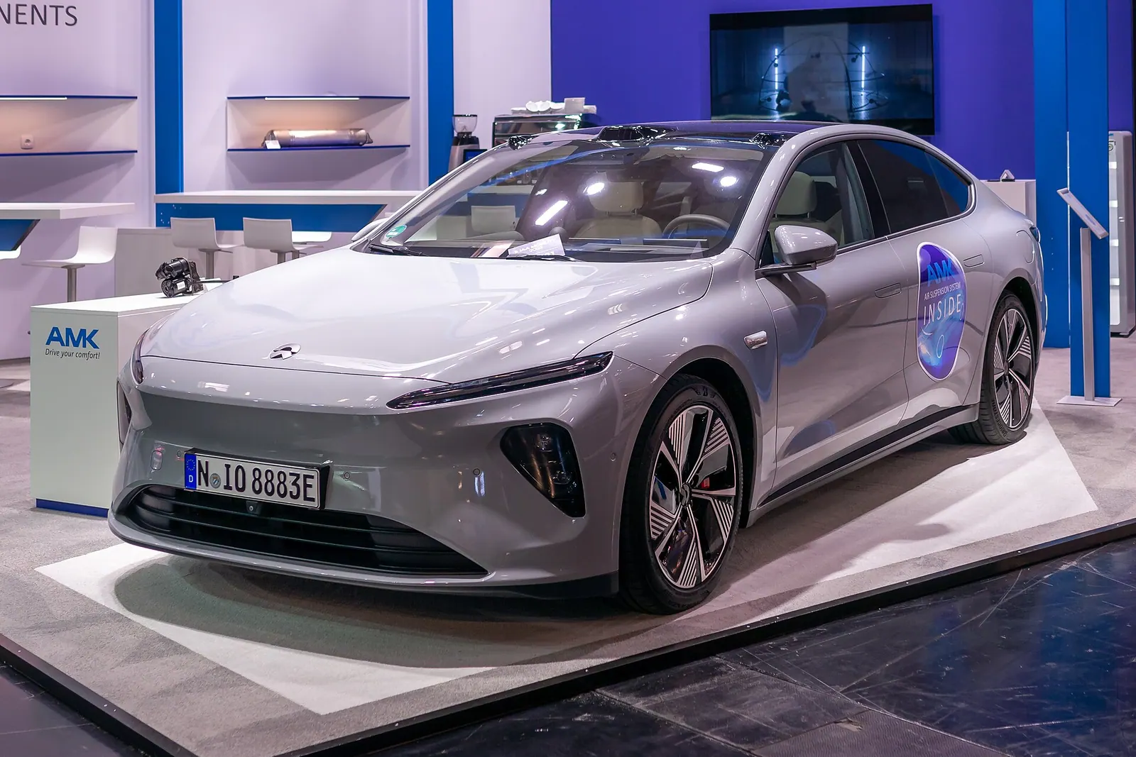 Sedan điện Nio ET7 trưng bày tại triển lãm IAA Mobility 2023 ở Munich