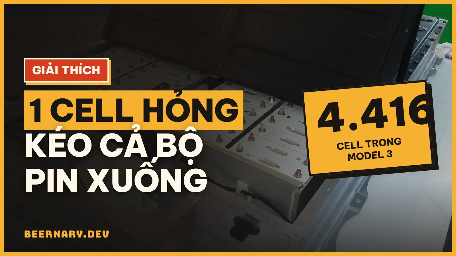 Một cell pin hỏng ảnh hưởng cả bộ pin ô tô điện thế nào?