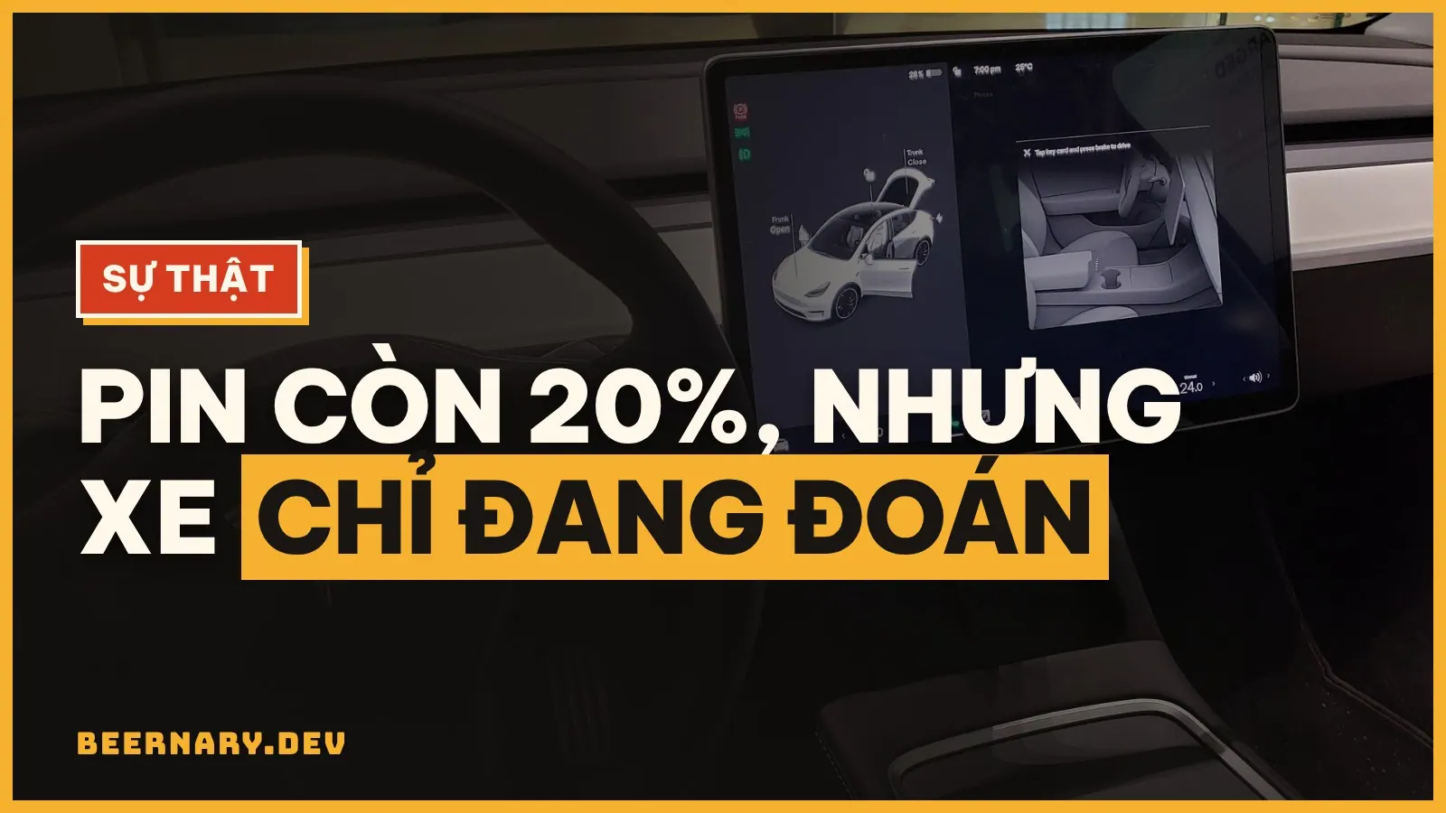 Pin xe điện còn 20% nhưng vì sao xe không biết chính xác còn bao nhiêu km?