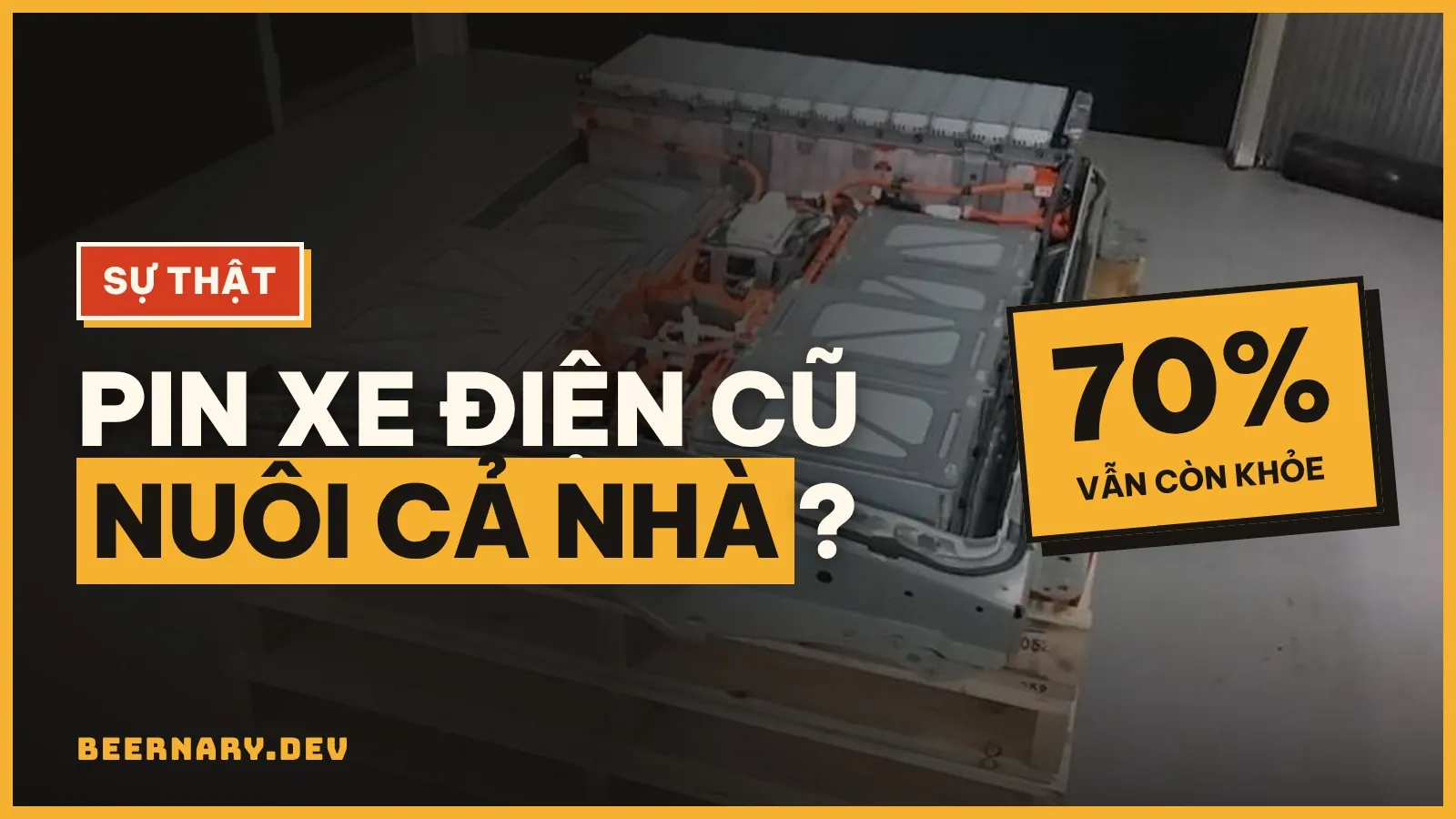 Pin xe ô tô điện cũ có làm pin lưu trữ điện cho gia đình được không?